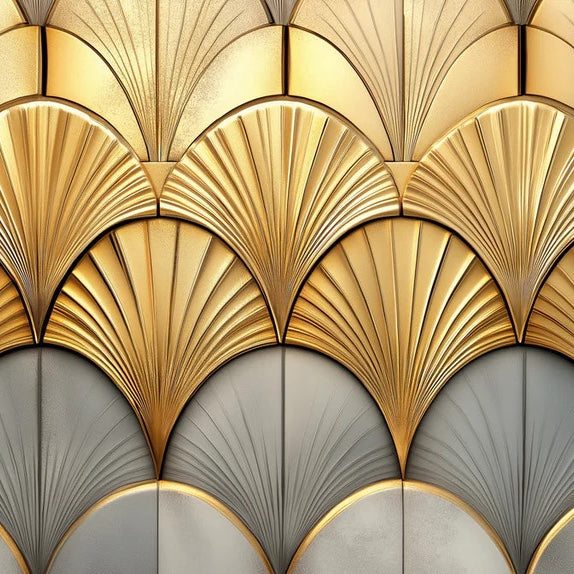 Art Deco Fan Mural Wallpaper | Modern design in Lounge Area