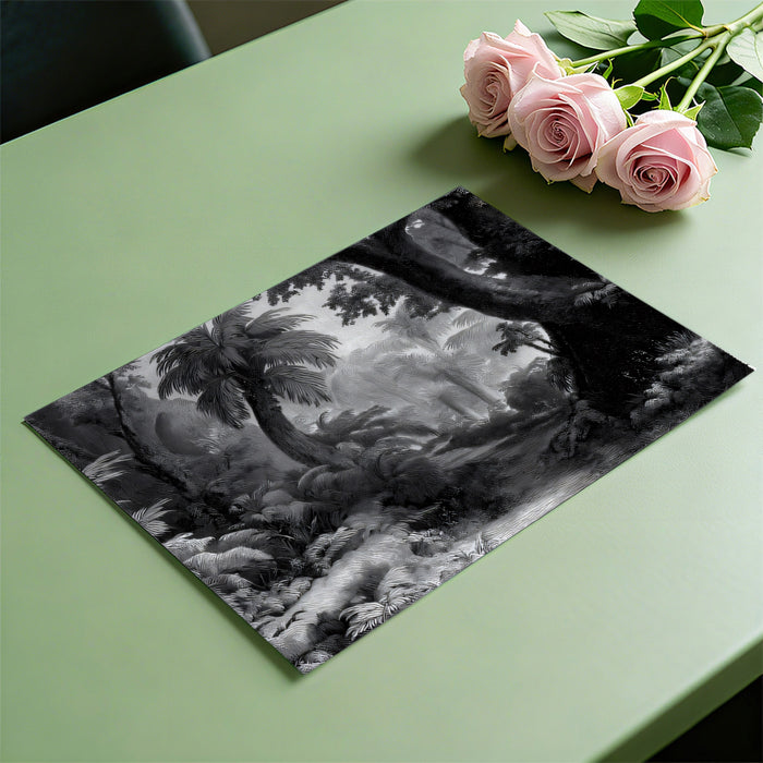 Vintage Jungle Expedition Mural Wallpaper | 18th Century Engraving Style