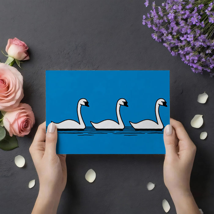 Pop Art Swans Mural Wallpaper | Bold Comic Style